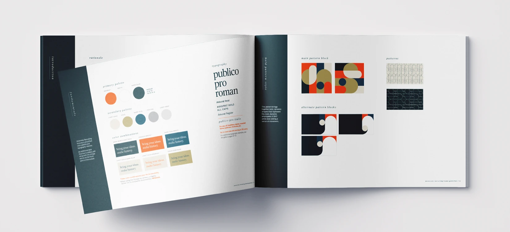 An open style guide detailing a global university recruiting toolkit and modular employer branding framework.